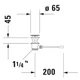 Донний клапан Duravit Happy D.2 0050311000 з важелем - изображение 2