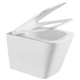 Унітаз підвісний Devit Flow square DFL0520111W безобідковий з кришкою soft-close та Vortex Flush, білий глянець - зображення 3