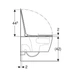 Унітаз підвісний Geberit Smyle Square 503.171.00.1 TurboFlush, із сидінням Softсlose, QuickRelease (Sandwich) - зображення 5