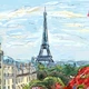 Интерьерная картина Париж, Елисейские Поля, Эйфелева Башня, Paris, France, la Tour Eiffel, интерьерный декор, 28×42 см (id0794) - изображение 3