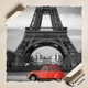 Постер Ейфелева Вежа та червоний автомобіль, Париж, Paris, France, інтер'єрний декор, A2 60×40 см (id0793) - зображення 4