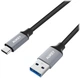 Кабель AUKEY CB-CD2 USB 3.0 - USB Type-C 1 м Black (LLTS101712) - зображення 2