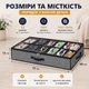 Удобный органайзер для хранения обуви (до 12 пар) под кроватью или в шкафу серый - изображение 7