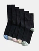 Набор женских носков Marks&Spencer 5 пар р.35.5-38 black mix 0241 - изображение 1