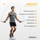 Скакалка скоростная EasyFit Alum серебристая со стальным тросом и алюминиевыми ручками (инвентарь для бокса и гимнастики) WLAlSIL - изображение 2