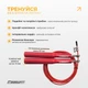 Скакалка скоростная EasyFit Alum красная со стальным тросом и алюминиевыми ручками (инвентарь для бокса и гимнастики) WLAlRED - изображение 5