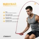 Скакалка скоростная EasyFit Alum красная со стальным тросом и алюминиевыми ручками (инвентарь для бокса и гимнастики) WLAlRED - изображение 6