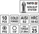 Насадка отвёрточная YATO, Phillips PH2 × 25 мм, HEX 1/4", 10 шт. - изображение 3