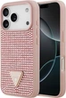 Etui na smartfon Guess Rhinestone Triangle Logo do Apple iPhone 17 Pro Pink (GUHCP17LHDGTPP) - obraz 1