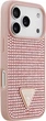 Etui na smartfon Guess Rhinestone Triangle Logo do Apple iPhone 17 Pro Pink (GUHCP17LHDGTPP) - obraz 4