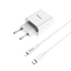 Мережевий зарядний пристрій HOCO C76A Speed source Lightning cable 18W White - изображение 1