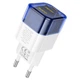 Мережевий зарядний пристрій HOCO C125A Transparent tribute single-port Type-C cable 20W Transparent-blue - зображення 4