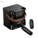 Портативна колонка система караоке Bluetooth BOROFONE DR23 Deep RGB з 2-ма мікрофонами 15W Black - изображение 3