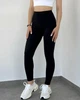 Женские спортивные легинсы лосины с утяжкой без эффекта Push-Up для фитнеса йоги повседневной носки зала Чёрный M (LBP1M) - изображение 1