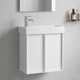 Тумба з раковиною Devit Quadra 83055W, 55 см, біла глянцева - зображення 1
