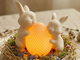 Нічник Великодні Кролики З Яйцем Easter Bunny Parents Hugging Their Egg 10 См 3Д Друк - зображення 3