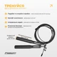 Скакалка скоростная EasyFit Alum черная со стальным тросом и алюминиевыми ручками (инвентарь для бокса и гимнастики) WLAlBk - изображение 5