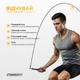 Скакалка скоростная EasyFit Alum черная со стальным тросом и алюминиевыми ручками (инвентарь для бокса и гимнастики) WLAlBk - изображение 6