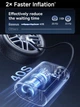 Автомобильный аккумуляторный насос Baseus GoTrip VA1 150 PSI компрессор для подкачки шин автомобиля мотоцикла велосипеда и мячей, Black - изображение 10
