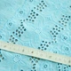 Ткань батист прошва натуральная хлопок 140 см, 75 г/м2, для рубашек, платьев, детской одежды голубая м.п. - изображение 4