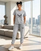 Костюм женский No Brand П1123 серый футболка и штаны размер M - изображение 4
