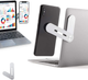 Тримач магнітний складаний для телефона iMount Magnetic Phone Holder кронштейн для смартфона на кришку екрана ноутбука Сріблястий - зображення 2