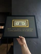 Мотивуючий Подарунок Картина з вашою цитатою і справжньою банкнотою 1 USD (А3 30х40см) - изображение 3