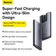 Зарядное устройство Baseus GaN5 Pro Ultra-Slim 65 Вт Type-C + USB + Cable Type-C 100 Вт 1 м серый (CCGP150113) - изображение 10