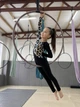 Дитячий спортивний комбінезон із вирізом під п'яту, чорний, розмір 128 - зображення 2