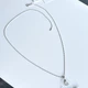 Серебряная женская цепочка с подвеской Капля с фианитом, 40 см, 925 проба - изображение 5