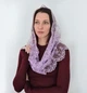 Шарф мереживний снуд венчальний на хрестини Бузковий - изображение 1