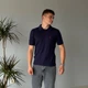 Чоловіче трикотажне поло Polo Ralph Lauren M темно-синє фактурної в'язки з коротким рукавом - зображення 2