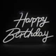 Светодиодная (LED) неоновая вывеска "Happy Birthday", от USB, белая, 40*26 см (9318-004) - изображение 2