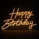 Светодиодная (LED) неоновая вывеска "Happy Birthday", от USB, оранжевая, 40*27 см (9318-005) - изображение 2