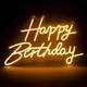 Светодиодная (LED) неоновая вывеска "Happy Birthday", от USB, оранжевая, 40*27 см (9318-005) - изображение 3