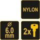 Замок навесной корпус покрыт нейлоном, 40 мм, 2 ключа VOREL (77100) - изображение 4