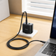 Мережевий зарядний пристрій Hoco C158A 45W PD 3.0 PPS QC3.0 USB-C + USB-A з кабелем Type-C to Type-C 1 м, чорний - зображення 2