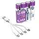 Акумулятор Ansmann Li-Ion AAA/HR03 1000mAh 1.2V 2szt. USB-C (1311-0029) - зображення 2