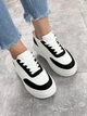 Женские кроссовки Fashion 105-95 на высокой подошве бело-чёрные 39 - изображение 10