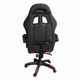 Игровое кресло с подставкой для ног + 2 подушки / Геймерское кресло HELE 26X-11 черно-красное - изображение 8