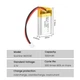 Аккумулятор LiPo защищенный 902030-3.7-500, 30x20x9mm, 3.7V, 500mAh/1.85Wh, 26AWG 10см, коннектор JST-PHR-2p (2.0мм) - изображение 2