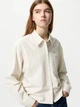 Рубашка хлопковая женская Uniqlo 233245740 2XL Бежевая (1160644867) - изображение 1