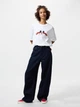 Футболка хлопковая оверсайз длинная женская Uniqlo 519749614 M Белая (1160648297) - изображение 2