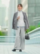 Пиджак классический удлиненный женский Uniqlo 105091065 L Серый (1160764103) - изображение 3
