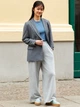 Пиджак классический удлиненный женский Uniqlo 105091065 L Серый (1160764103) - изображение 5