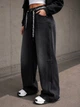 Джинсы женские Liana A660 Baggy Mom широкие с резинкой на талии и поясом батал 34 черные - изображение 1