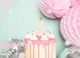 Свічка для торта Party Deco 2 з короною 9,5 см рожева 8560 - зображення 2