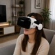 Окуляри VR для телефону Android та iPhone 5.5–7.2" VR Shinecon, гарнітура віртуальної реальності з навушниками та мікрофоном для фільмів, 3D і 360° відео, з регулюванням фокусної та міжзіничної відстані, JBV-15-White - зображення 1