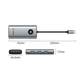 Док-станция USB-C Orico PW11 6-в-1 3×USB-A USB-C PD 100 Вт HDMI 4K RJ45 2.5G Grey (6941788814769) - изображение 2
