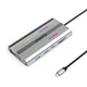 Док-станция USB-C Orico XCR 12-в-1 RGB 3×USB-A USB-C PD 100 Вт HDMI 4K VGA RJ45 SD/microSD Silver (6941788803848) - изображение 1